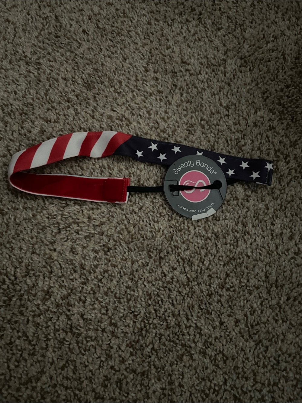Sweaty Bands USA Flag Non-Slip Headband - Red, White & Blue